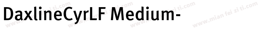 DaxlineCyrLF Medium字体转换